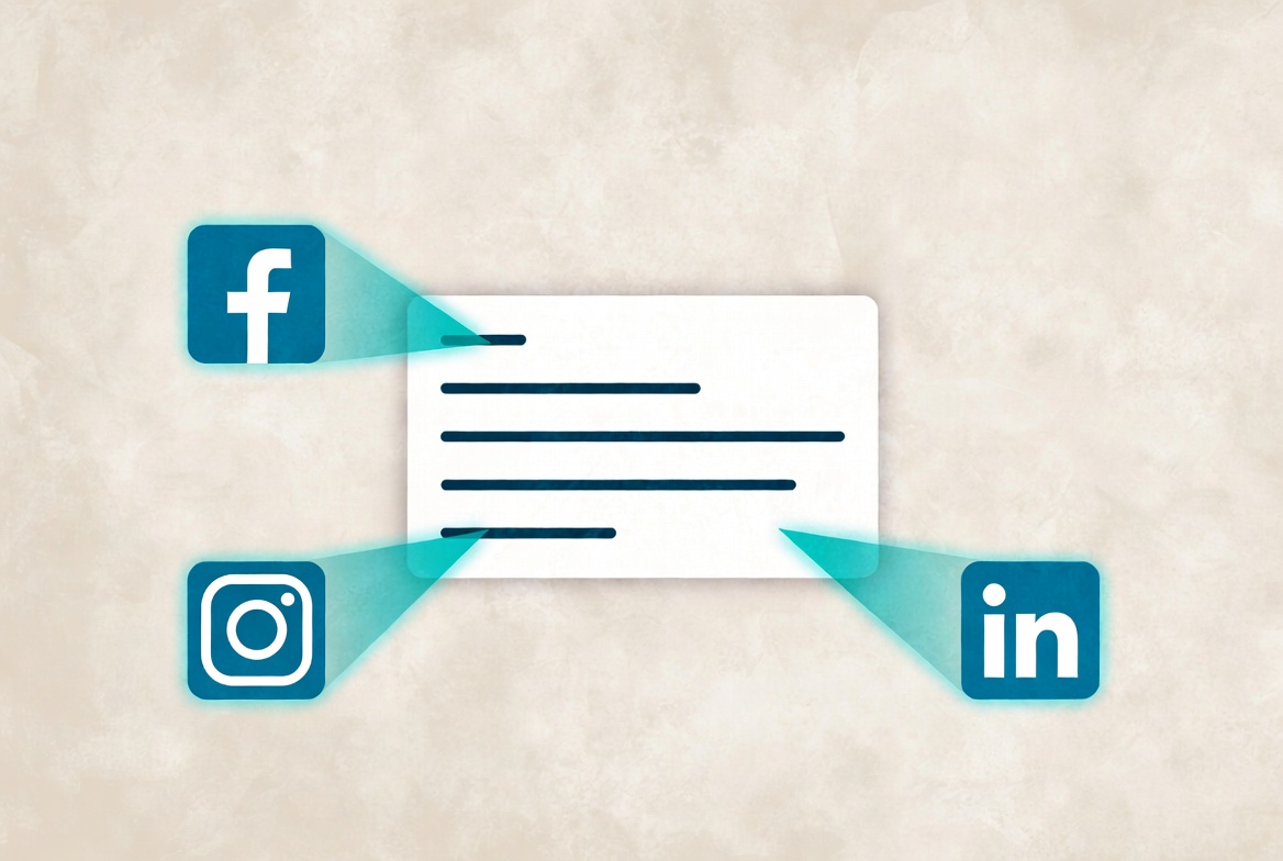 Innlegg publiseres automatisk til sosiale medier